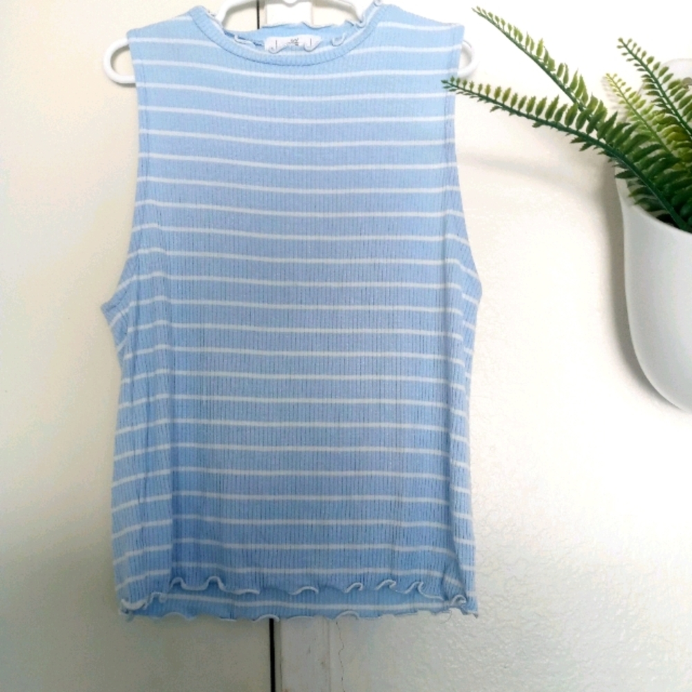 Ivy and Main blue striped tank topn